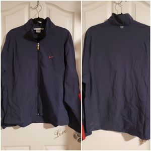 NIKE NAVY BLUE FULL ZIP WINDBREAKER JACKET LARGE